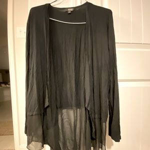 ⭐️a.n.a. black cardigan with sheer trim⭐️